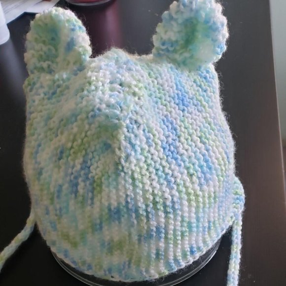 Baby Knitted hat handmade head circumference 19 inch,Acril,New - Picture 5 of 7